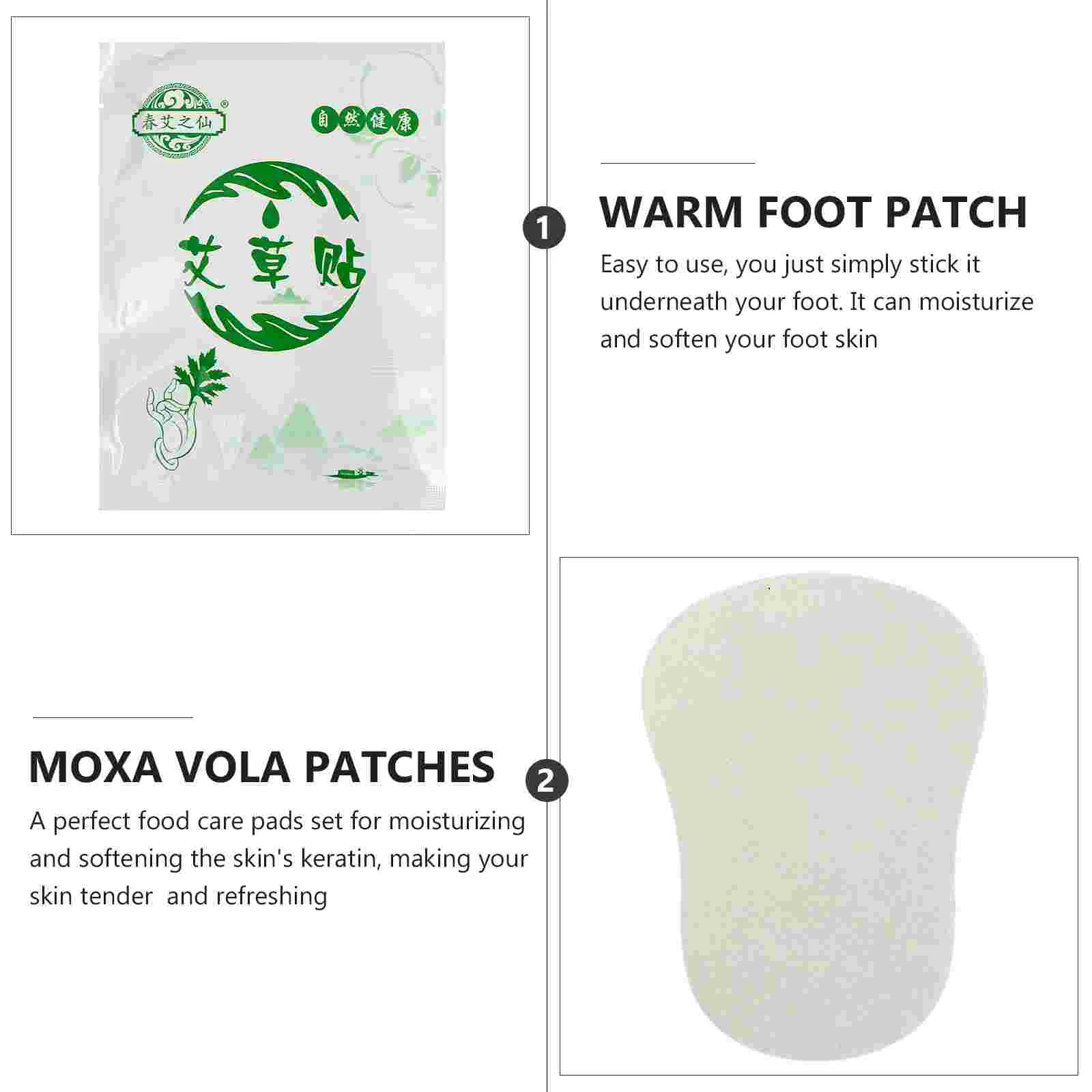 32 Pcs Foot Patch Mugwort Moxa Sticker Household Artemisia Argyi Patches Care Products Non-woven Fabric Relieving Fatigue