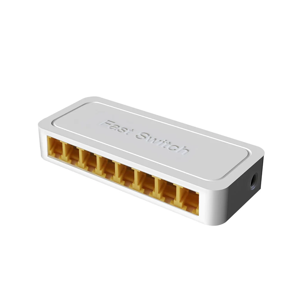 Factory Direct 8 Poort Mini 10/100Mbps Unmanaged Ethernet Switch Iron Behuizing Soho Switch