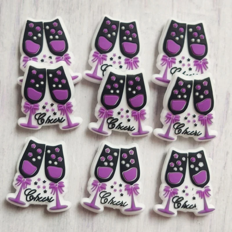 20pcs New Goblet Silicone Focal Beads BPA Free Baby Teething Chewable Toys DIY Pacifier Chain Jewelry Bracelet Making Accessory