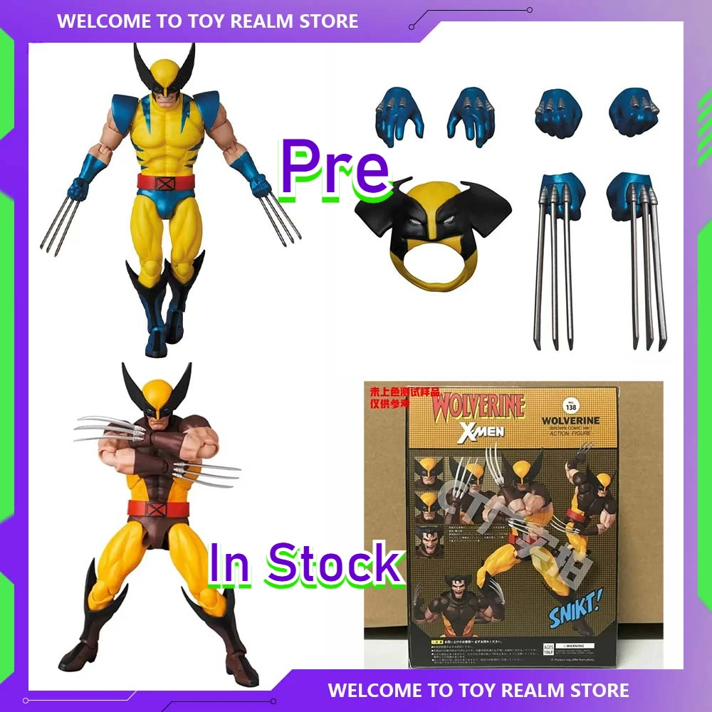 Ct Toys Wolverine Action Figure Mafex 138 No.096 X-Men Wolverine Anime Figures Deadpool 3 Figurine Collection Model Toys for kid