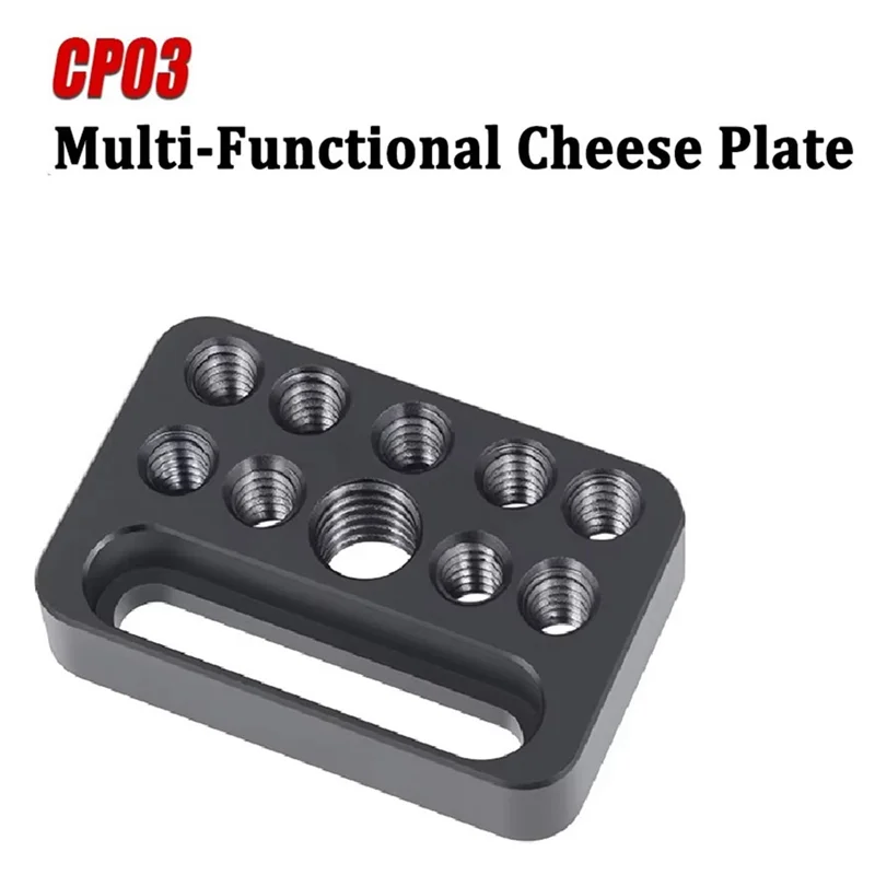 AT82-CP03 Mini Multi-Functional Cheese Plate Quick Installation Porous Connection Board For Camera Cage& Guide Rail Block