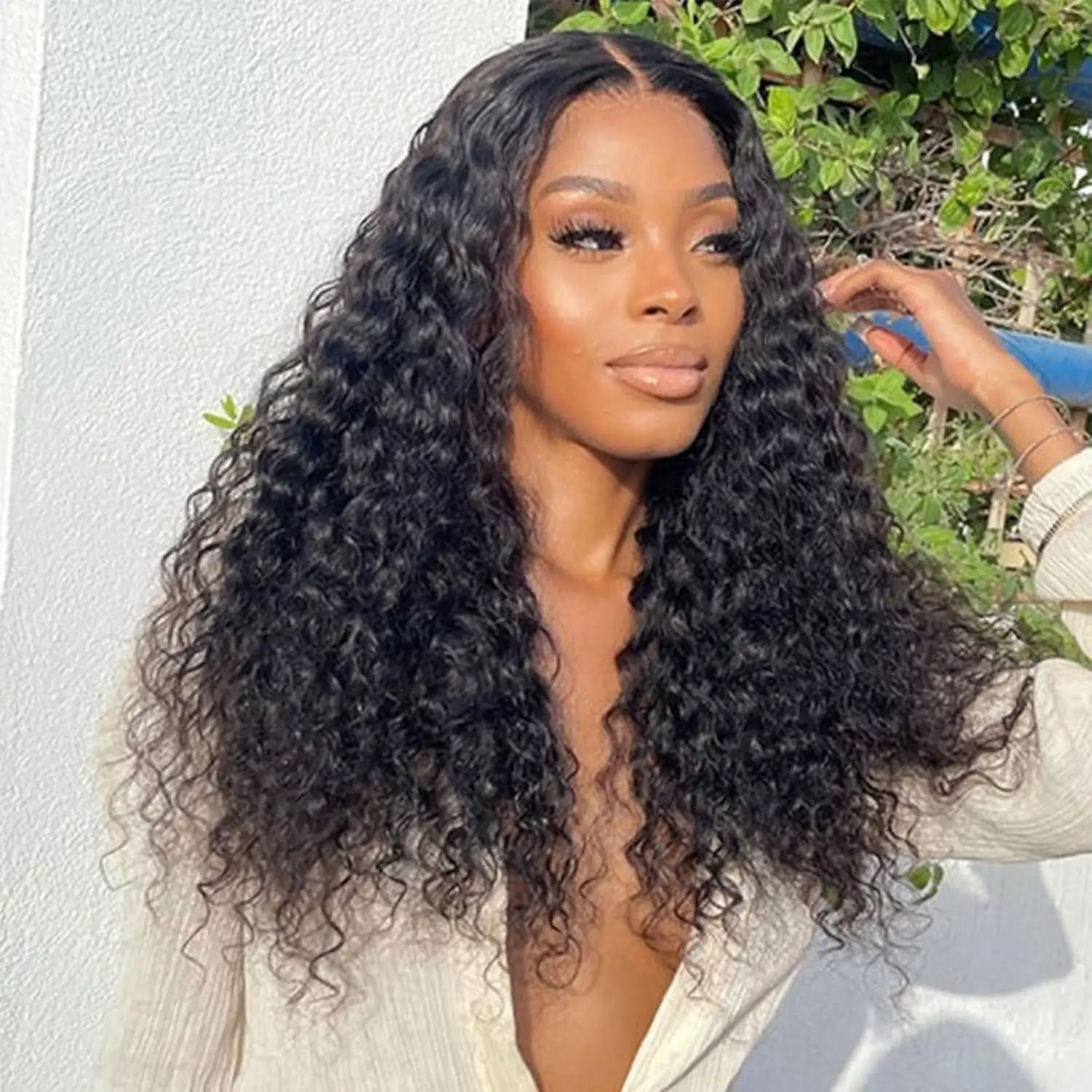 

Парик из натуральных волос Deep Water Wave 13x4 HD Lace Frontal, 30, 40, 42 дюйма, плотность 250%, кудрявый, 13x6, 5x5