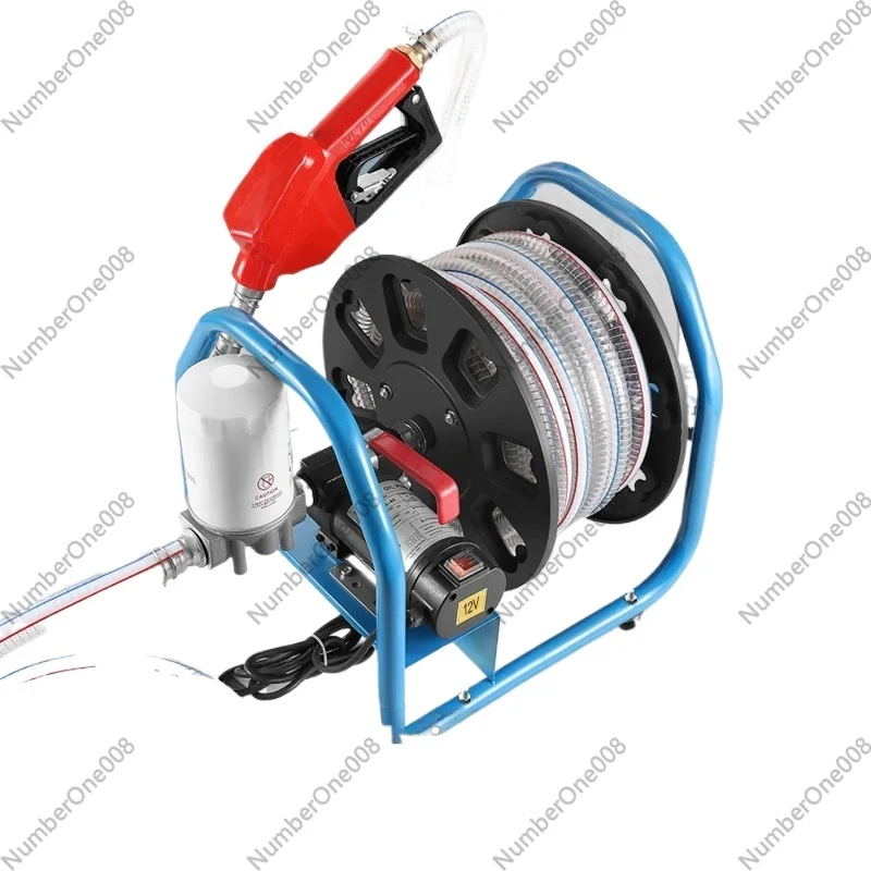 12V 24V 220V Electric Diesel Oil Pump Portable with Metering Refueling Gun for Small Oil Transfer