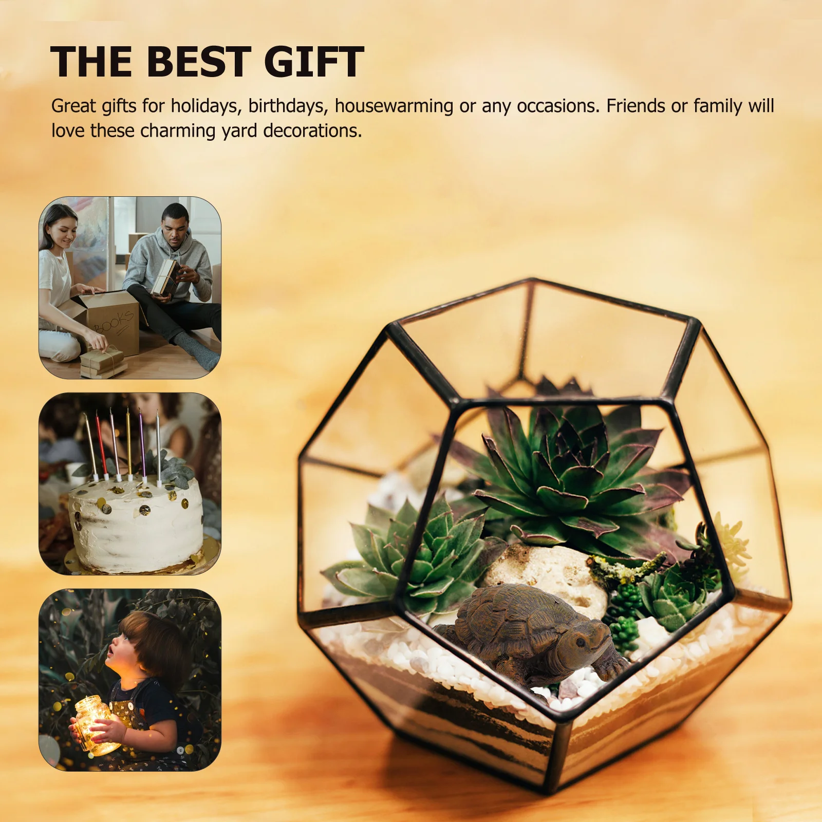 

3Pcs Adorable Imitation Turtle Decors Micro Landscape Decoration Supplies Olive Decors Micro Landscape Adornment