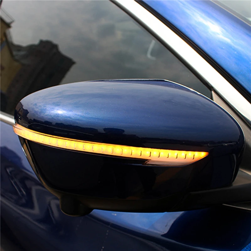 side door rear view mirror dynamic sequential blinker following moving led turn signal Strips lights for nissan navara