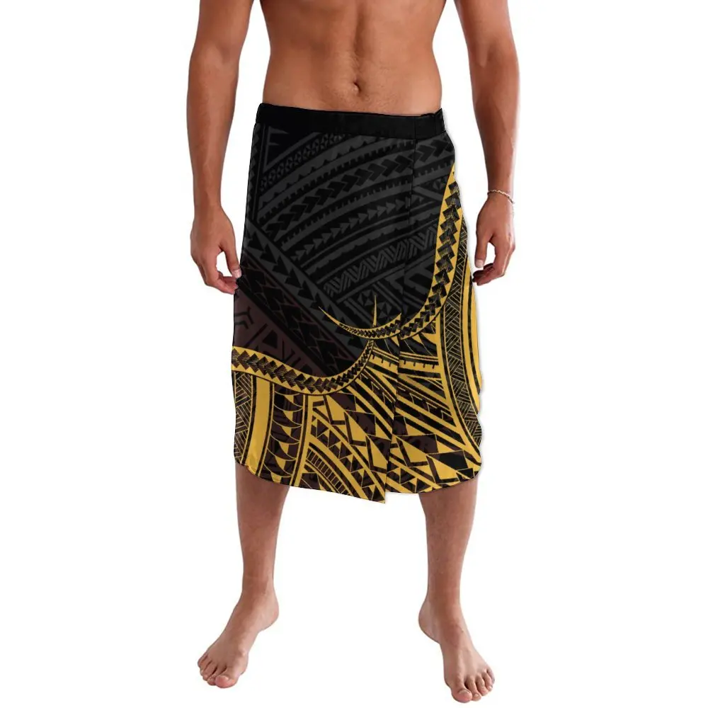 2024 New Men's Dress Polynesian Print Custom Asia Pacific Island Art Dress Loose Men's Dress Hawaii Vacation