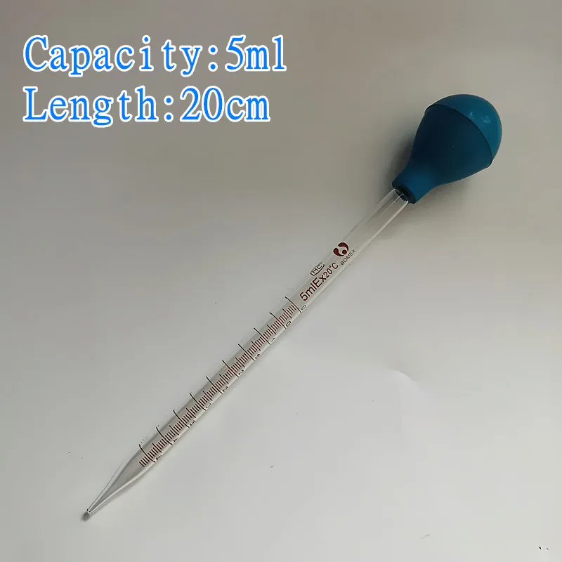 2pcs 4pcs Glass Glass Dropper with Scale Line,Chemical Laboratory Glass Pipette with Rubber Head