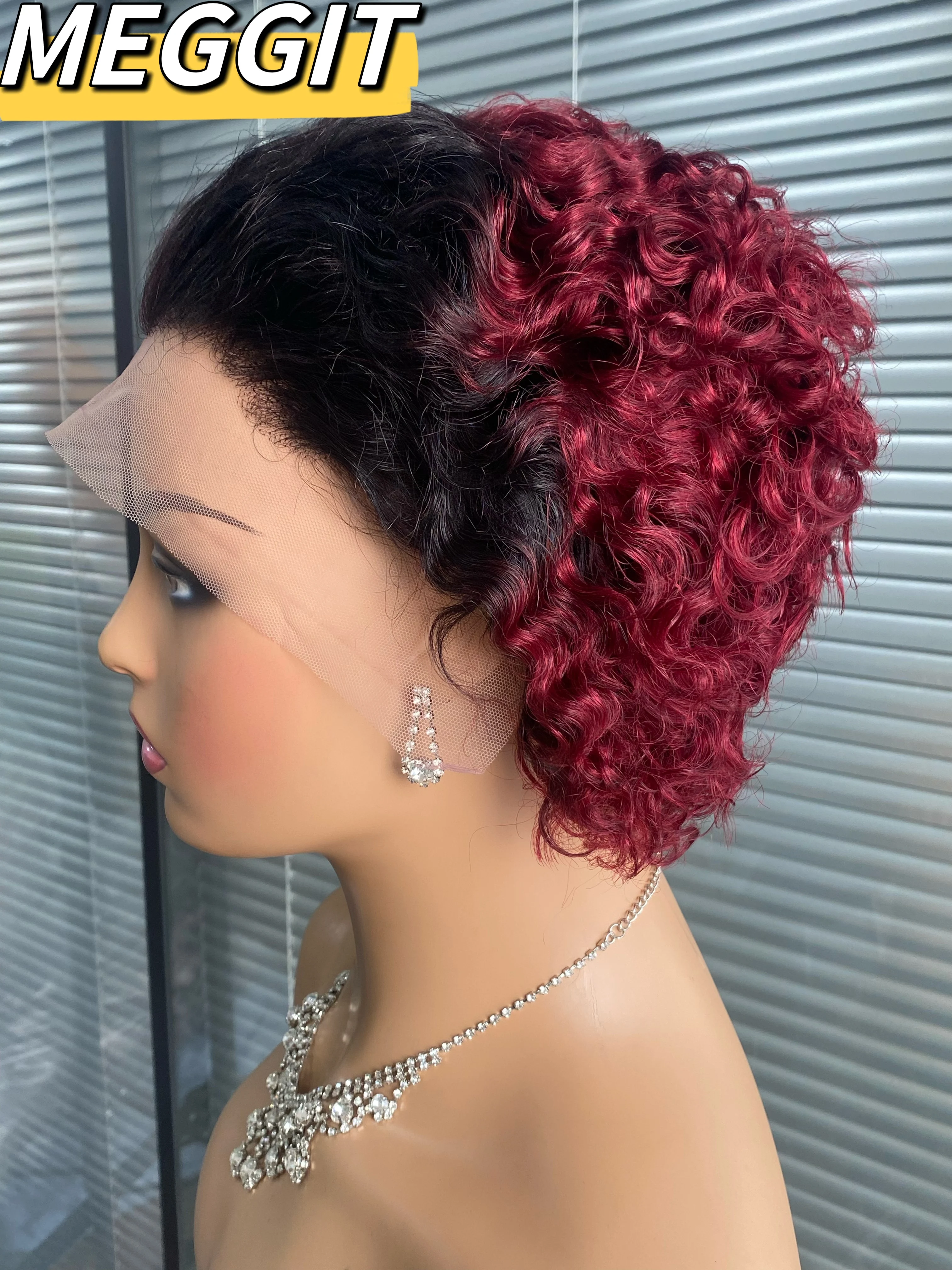 

Meggit Wig Human Hair 13X4 Lace Frontal Wigs Human Hair Short Bob Human Hair Wigs for Black Women Lace Front Human Hair Wig