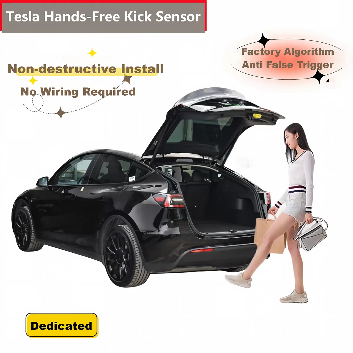 Trunk Electric Tailgate Kick Sensor For Tesla Model 3/Y/X/S/2026 Juniper Highland Auto Open & Close Power Liftgate Upgrade Parts