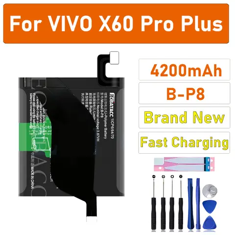 2025 YEARS EOTABACC High Quality 100% Original B-P8  Battery For VIvo  X60 Pro Plus Battery+Tools