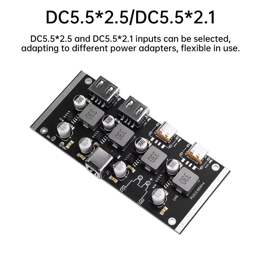 4-Wege PD 65W Schnelllademodul PRO – USB PD3.0/QC3.0/FCP/AFC – 4 Kanäle Unabhängig Batterieladegerät Modul