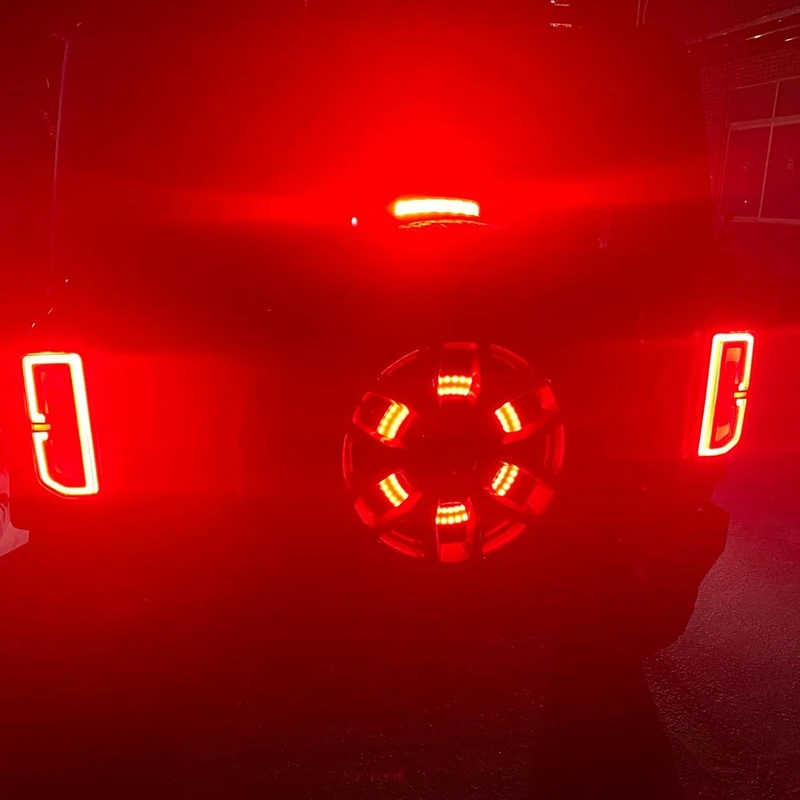 Spare Tire Brake Light Red LED Third 3Rd Brake Light Rear Tail Wheel Light Parts For Ford Bronco 2021 2022 2023 2/4-Door