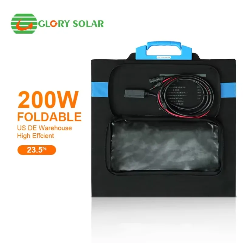 Portable Folding Outdoor Camping 200W Solar Photovoltaic Cell Foldable Solar Panel Camping Solar Panels for Power Station