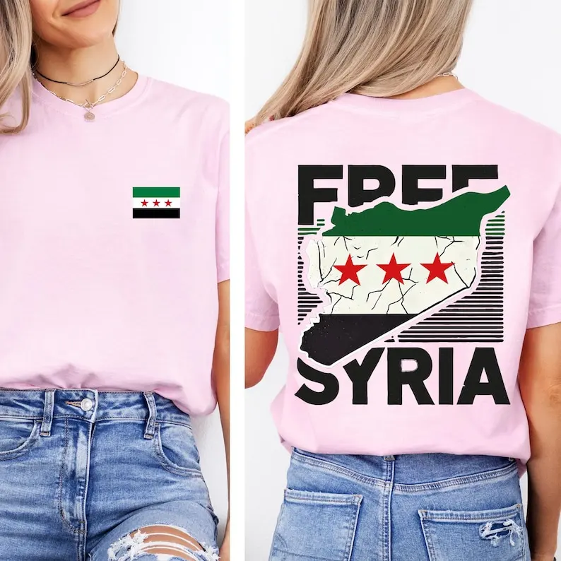 Free Syria Flag Shirts Freedom for Syrian Map Sweatshirt Dec 8 2024 Damascus Sweater Women Men Cotton T Shirts Y2k Top Unisex