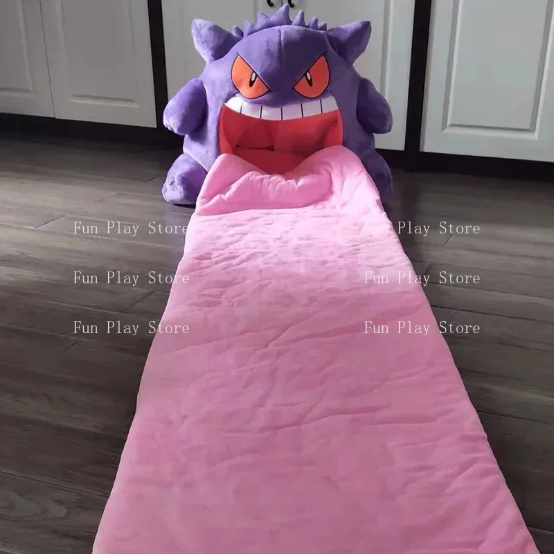 Pokemon Gengar Big Tongue Plushies Anime Peripheral Big Size Gengar Sleep Pillow Dual Purpose Nap Blanket Stuffed Plush Toy Doll