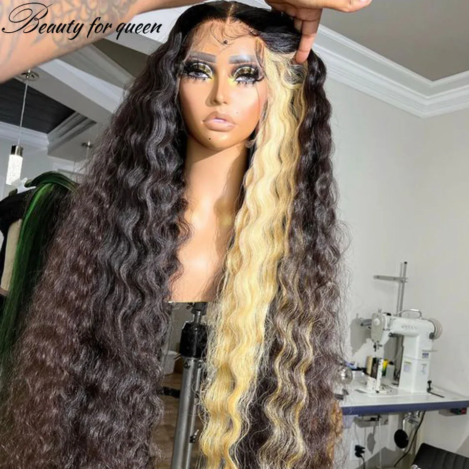 Diepe Golf 613 Lace Front Menselijk Haar Pruiken Voor Vrouwen 150 Dichtheid Braziliaanse Haar Hd Transparant Kant Frontale Pruiken Natuurlijke haarlijn