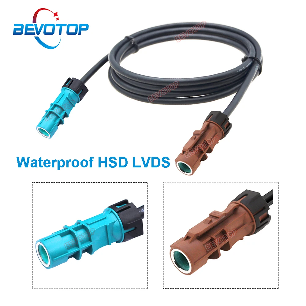 1PCS Waterproof HSD LVDS Video Line Camera Connection Cable 4-Core 535 Wire Harness BEVOTOP Auto Cable Customized