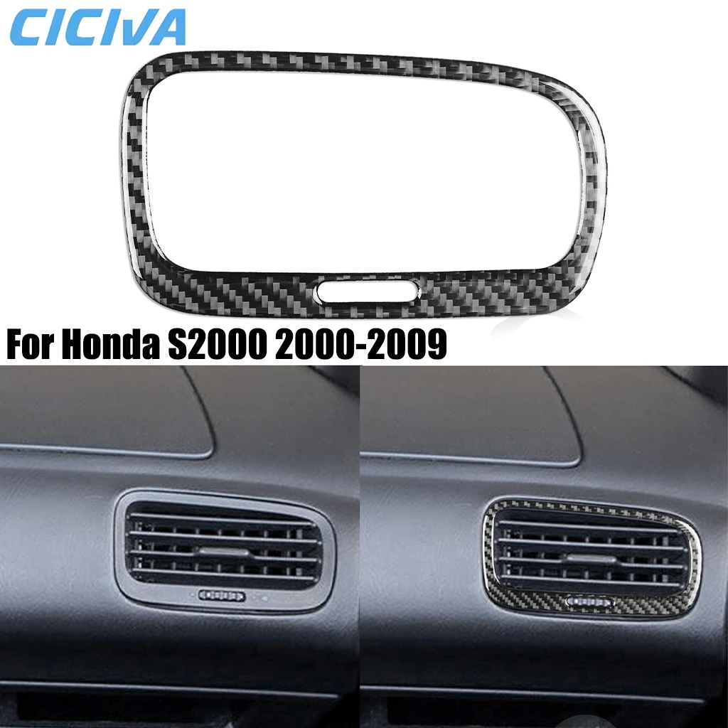 

For Honda S2000 ‌AP1 AP2 2000-2009 Carbon Fiber Dashboard Co-pilot Air Outlet Air Vent Accessories Interior Cover Stickers Trim