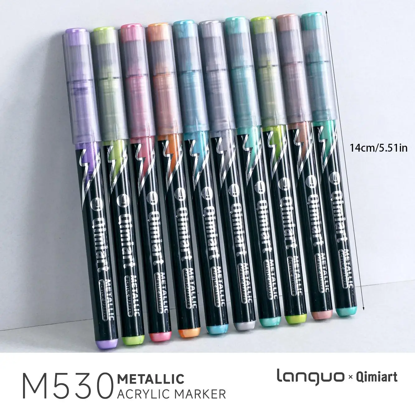 Languo 48-Color Metallic Tip Single-Point Acrylic Marker Pens, Suitable for Gundam Scale Model Painting, DIY Tools, and Rock Painting