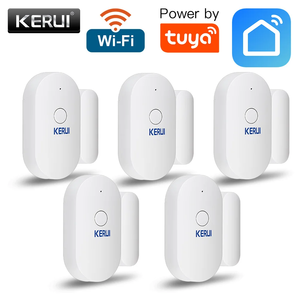 KERUI Tuya APP WiFi Door Sensor Alarm System 120dB Window Sensor Smart Home Burglar Security System