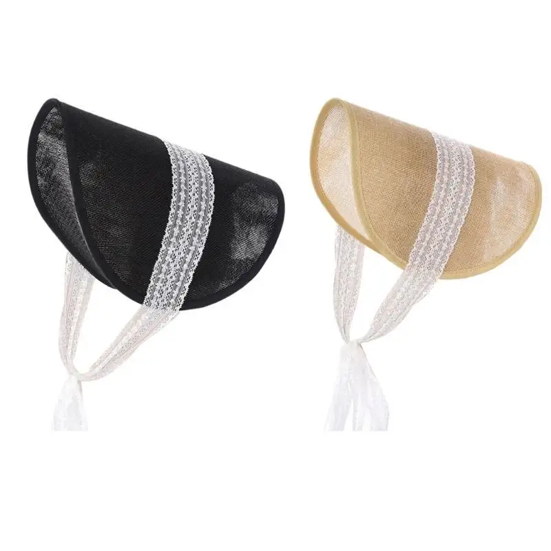 

39BD Elegant Millinery Victorian Bonnets Base Hat Pillbox Hat for Makeup Party