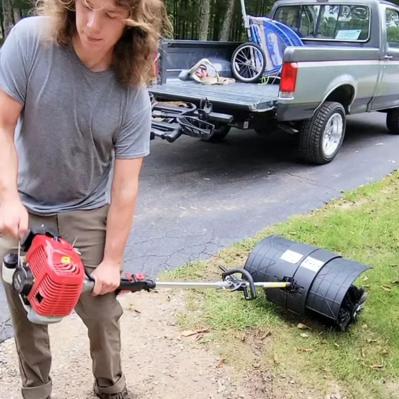 Knapsack brush combing small side-mounted handheld artificial turf turf combing machine