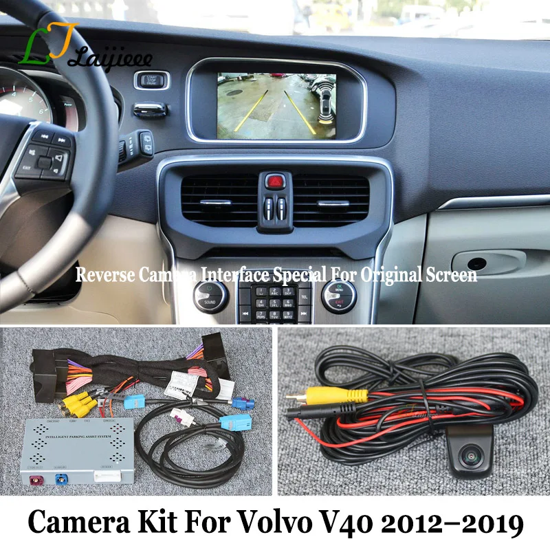 For Volvo V40 2012~2019 HD Night Vision Parking Aid Backup Camera / Front Rear View Camera Kit Compatible With Original Screen