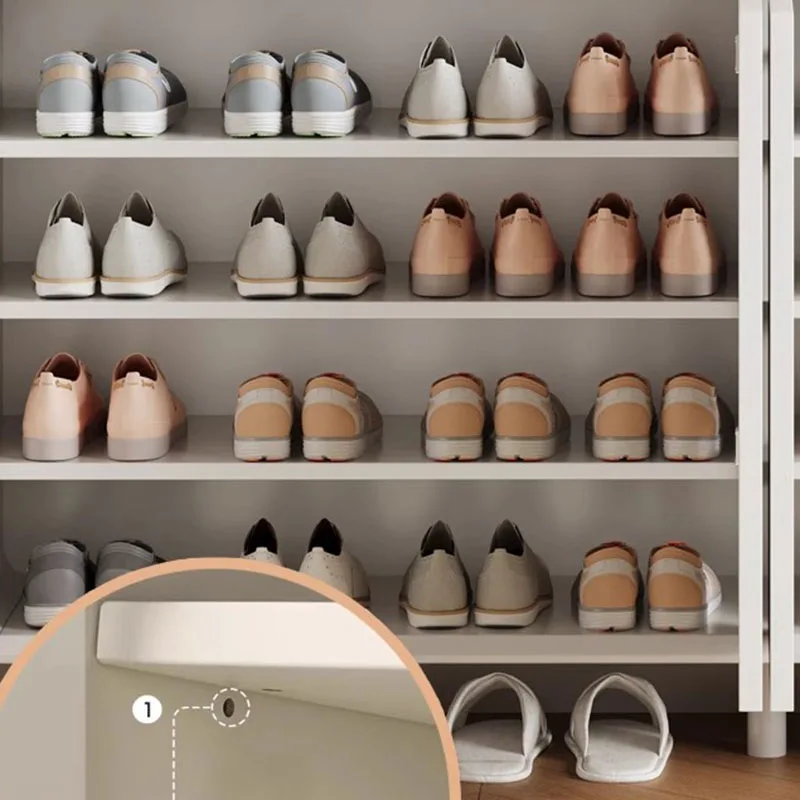 رف أحذية فاخر مصمم لقاعة المدخل الإيطالية البسيطة ورف أحذية عمودي حديث ومنظم تخزين أثاث منزلي من زاباتيرو