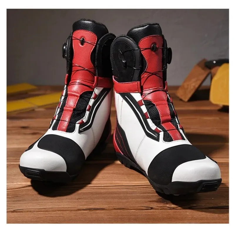 Leather Waterproof Motorcycle Boot Motorcycle Boots Sports Shoes Motorcycle Equipment Bicycle Boots Retro Riding Shoes Motor Van