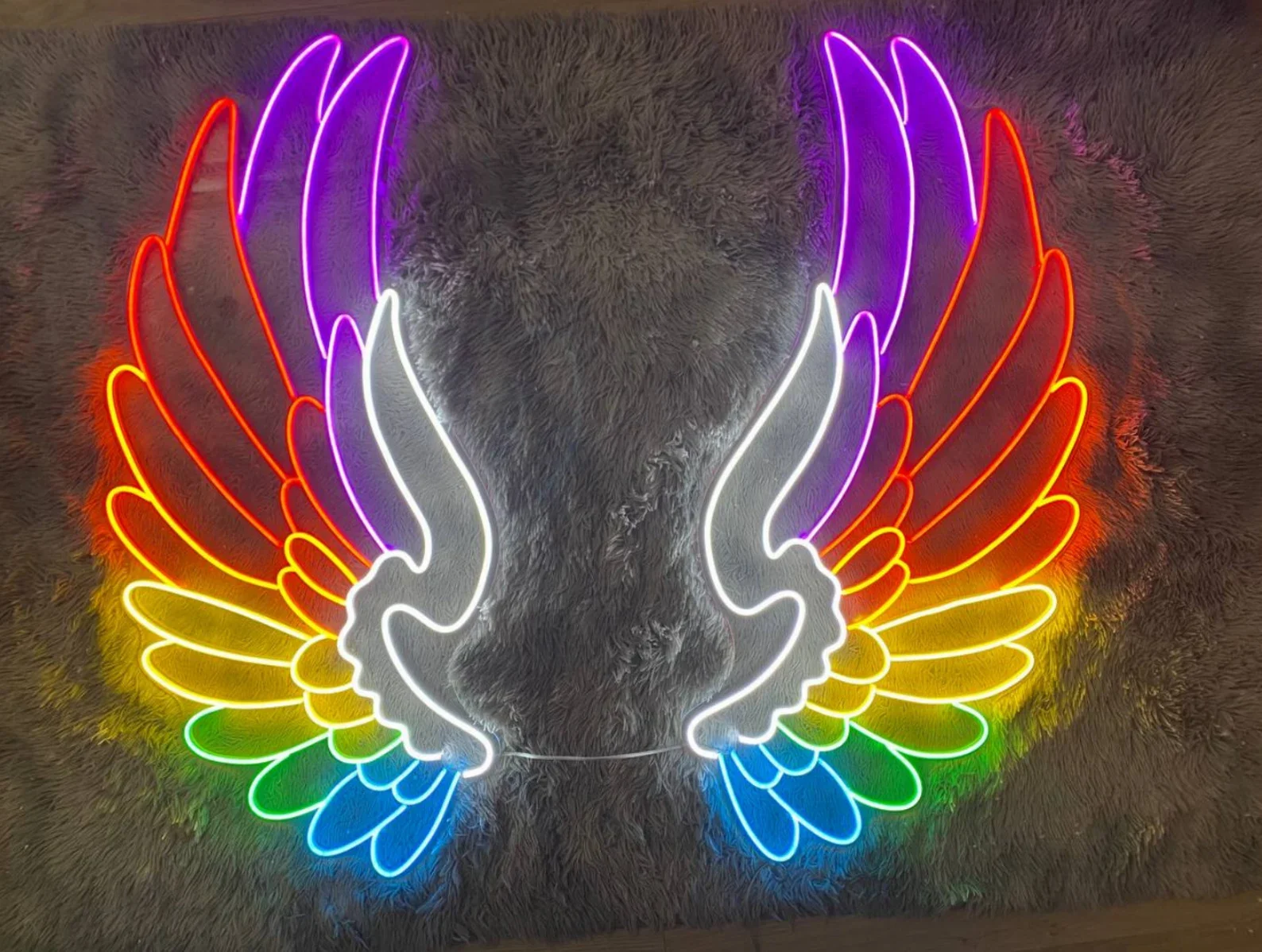 Angel Wings Neon Light,Custom Neon Sign,Neon Bar Sign,Salon Deocr,Business Sign,Led Light Sign for Home Wall Decoration,Personal