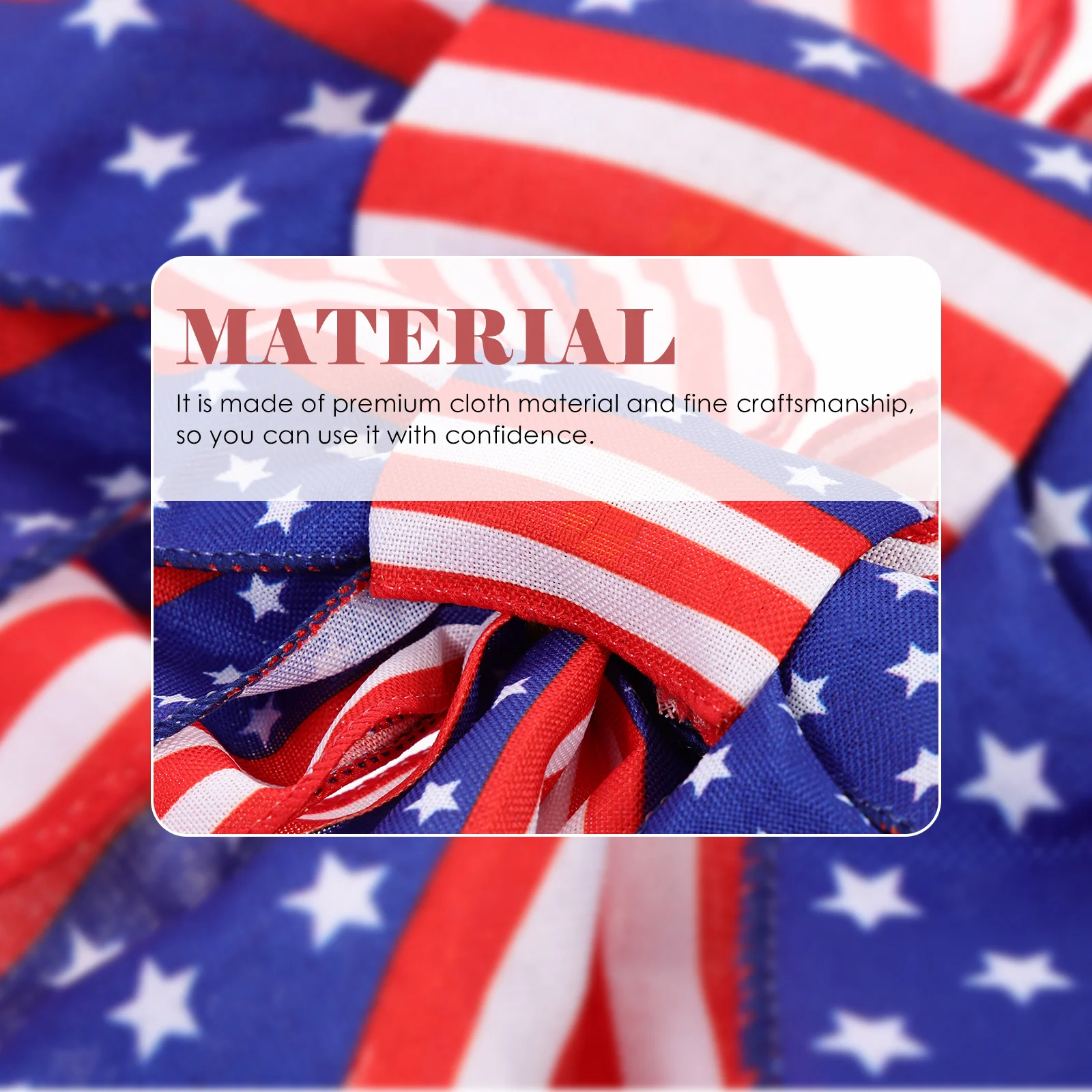 

Large Patriotic Independence Day Bow Premium Cloth Bow Ornament Wall Hanging Decoration for Party Scene Front Door