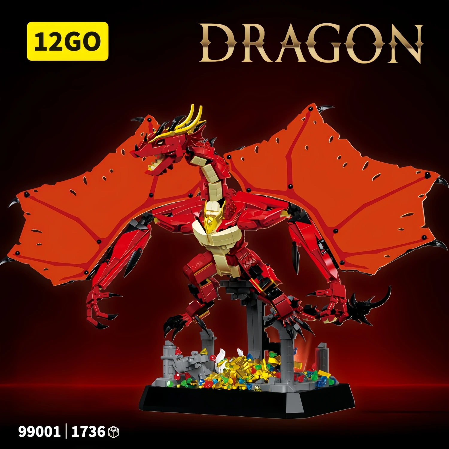 1736 ชิ้น 2025 ใหม่สร้างสรรค์ MOC เทคนิคไฟมังกรเมจิกดาร์กสแมกอว์เกมภาพยนตร์อาคารบล็อกของเล่นของขวัญสำหรับเด็กผู้ใหญ่