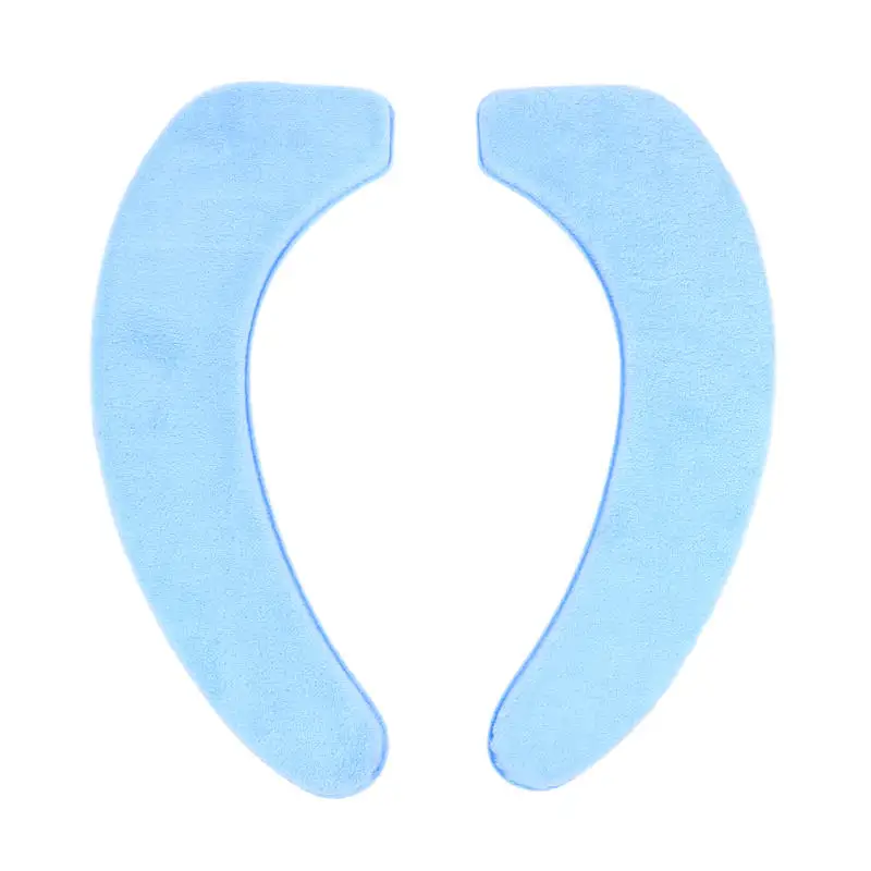 Универсальный чехол на сиденье для унитаза, мягкий туалетный столик, сплошной цвет, липкая накладка на сиденье для унитаза, моющаяся грелка для ванной комнаты, чехол на сиденье