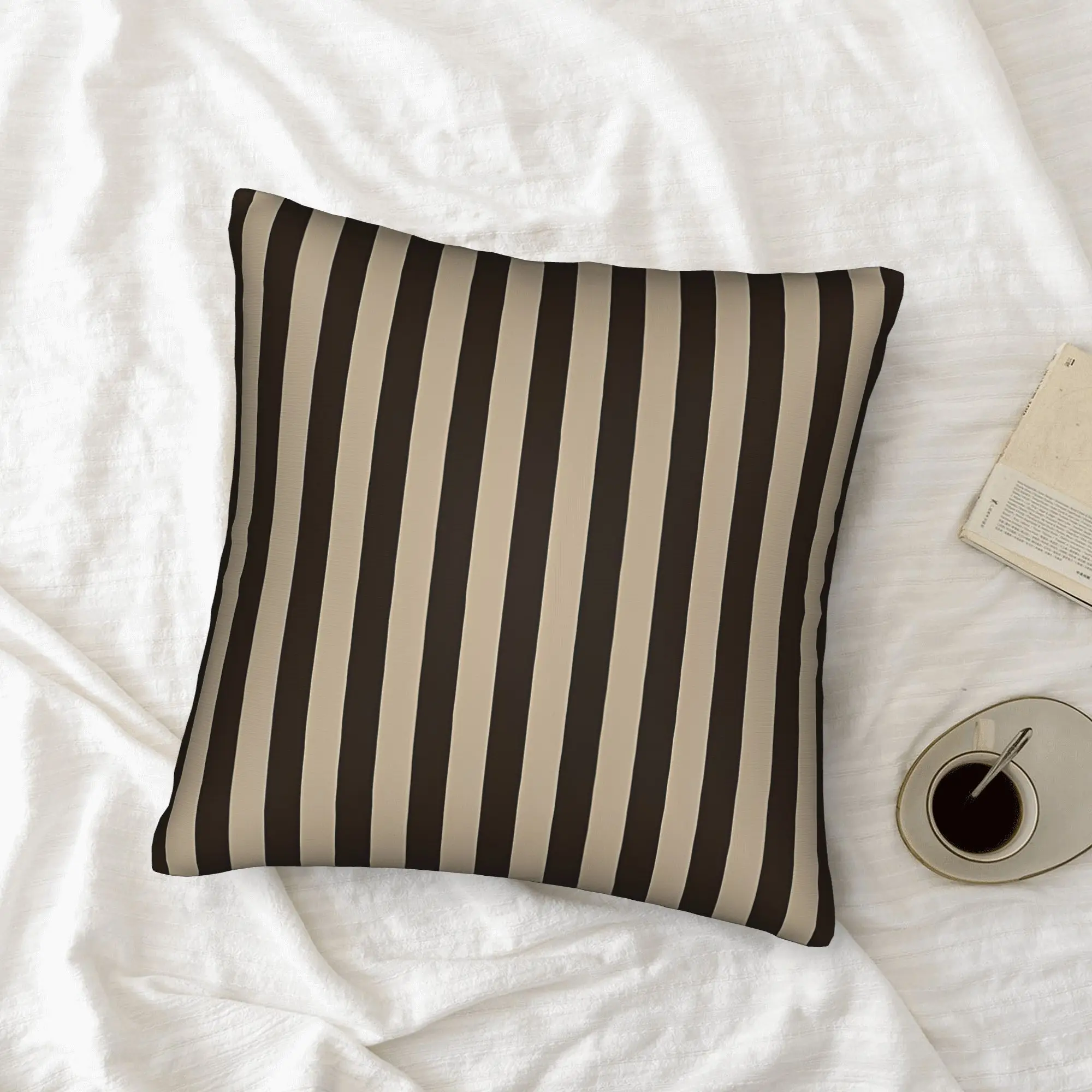 Stylish vertical striped decorative cushion covers (1 piece) suitable for porches, patios, and sofas.