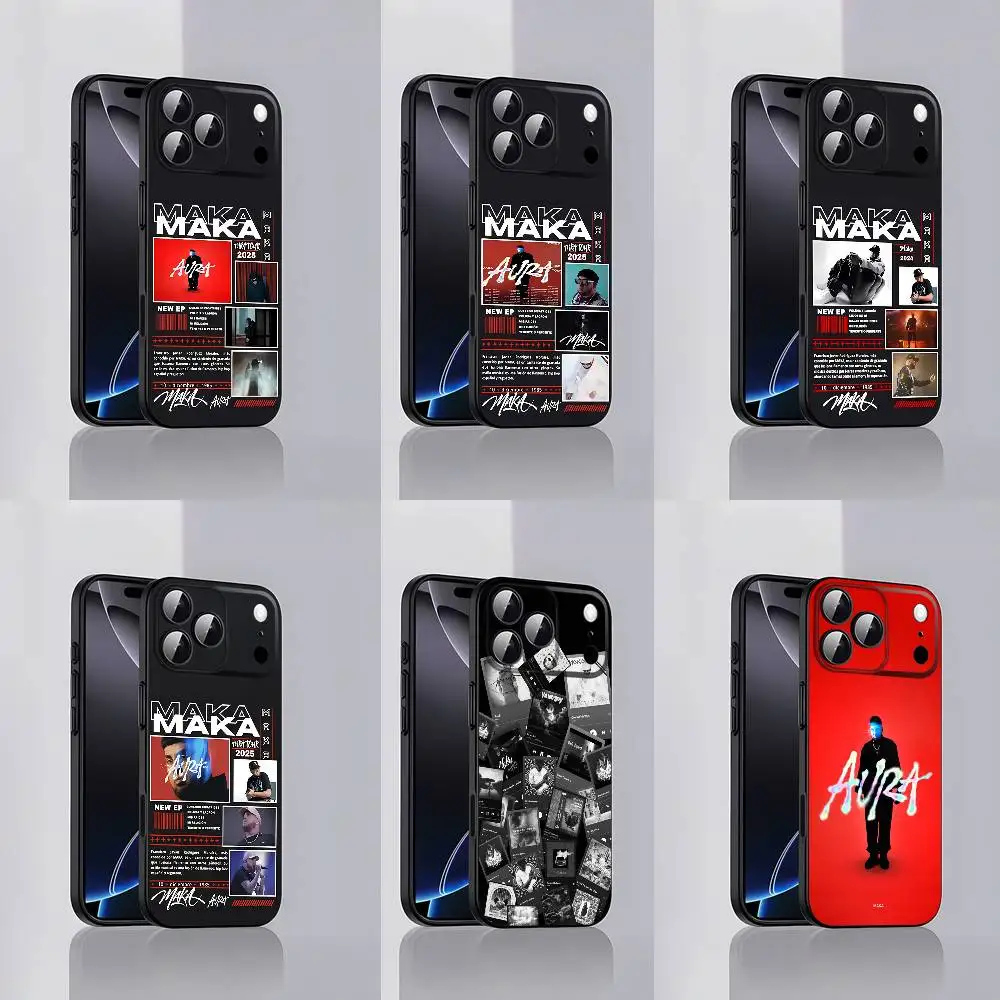 

Rapper M-Maka Aura Pna Phone Case For iPhone 17,16,15,14,13,12,Pro,Max,Plus,E,SE4,Air,Mini Black Soft Cover