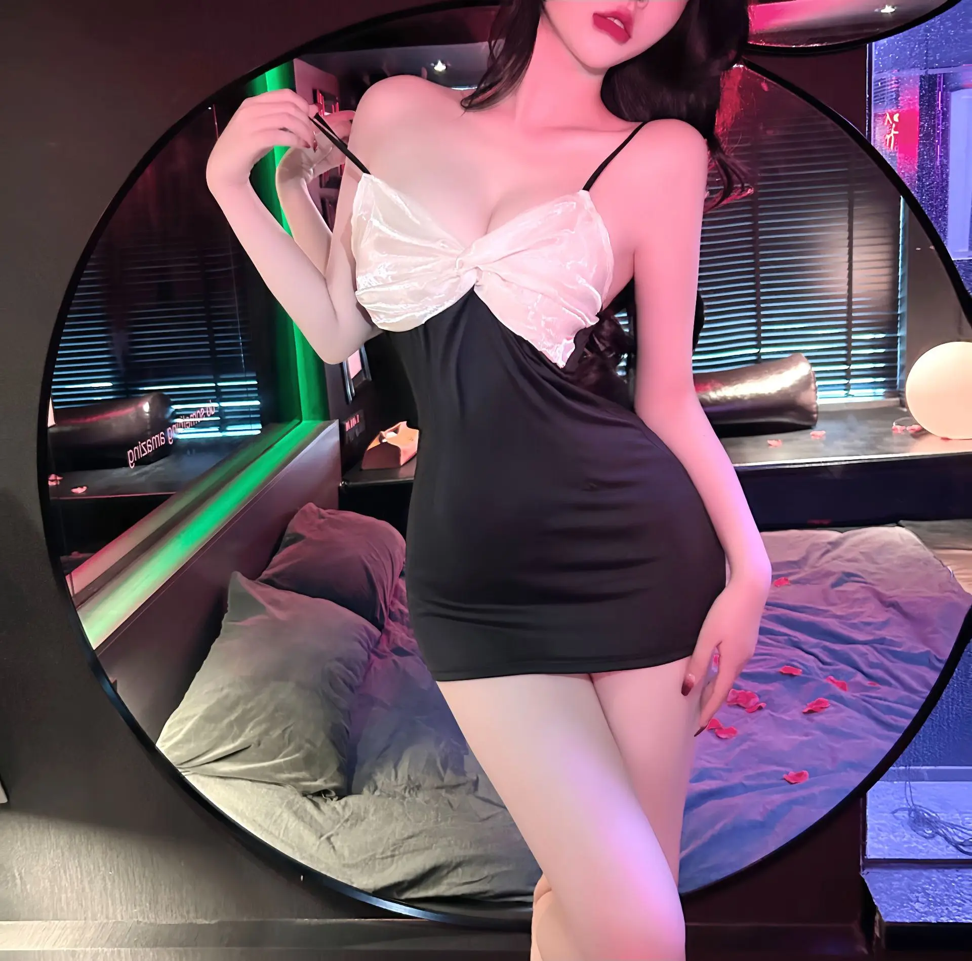 فستان مثير حزام ضيق القوس العميق الخامس يتعرض الثدي مثير tols امرأة مثير الملابس الداخلية فستان الملابس النسائية الملابس النسائية متجر الجنس #3