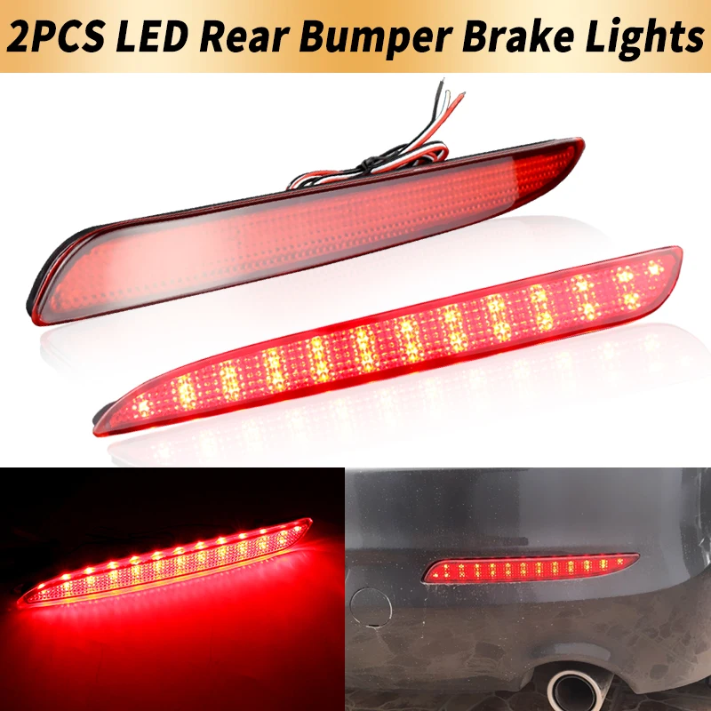 2PCS LED Rear Bumper Brake Light Canbus For Mazda 3 10-13 Speed 3 Axela BL5FW/BLEAW/BLEFW Tail Stop Warning Lamp Car Accessories