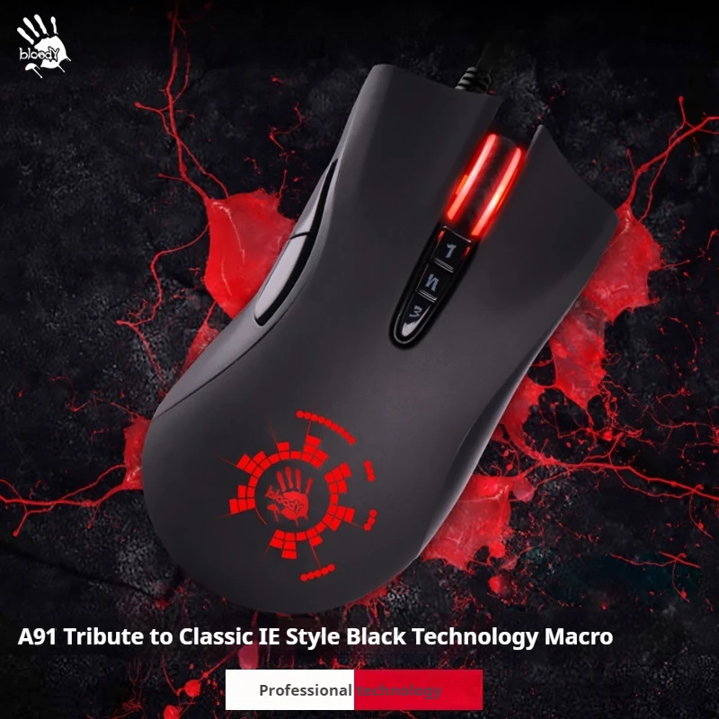 

A4tech Bloody A91 Wired Gaming Mouse Macro Driver Optical Engine 4000dpi E-Sports Gaming Mouse For Pc Gamer Accessories Gifts