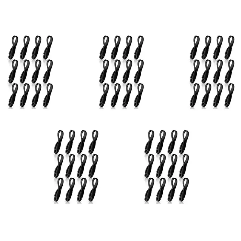 LLCS-60Pcs Cord Bundlers Cord Organizer For Appliances, Self Adhesive Kitchen Appliance Cord Silicone Cord Holder Black