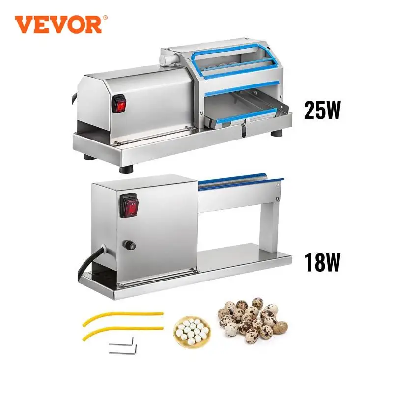 VEVOR 50/60 KG/H Electric Quail Egg Peeler Machine Automatic Sheller 304 Stainless Steel Multifunctional Kitchen Shops Home Use