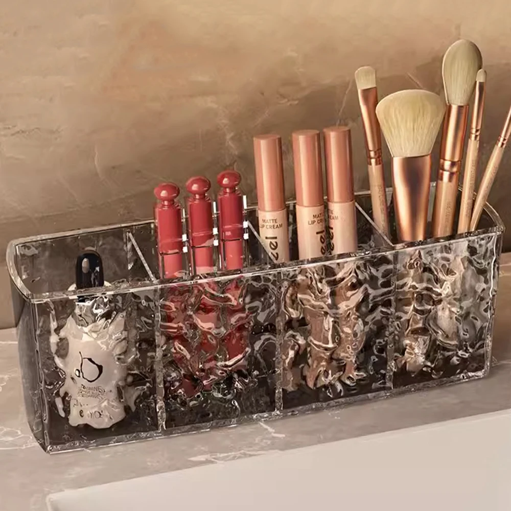 Makeup Acrylic Organizer Multi-cell Display Box Makeup Blush Cosmetics Shelf 7-compartment Plastic Eye Shadow Tray Storage Box