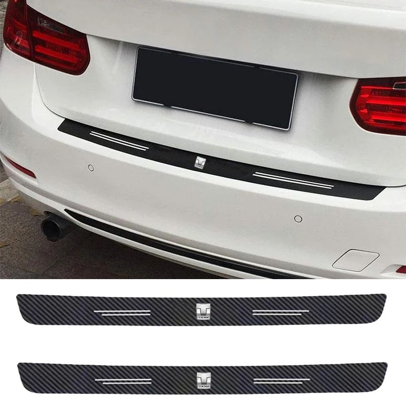 

Наклейка на багажник автомобиля, автоаксессуары, защитная накладка из углеродного волокна для порога бака, полоса бака 300