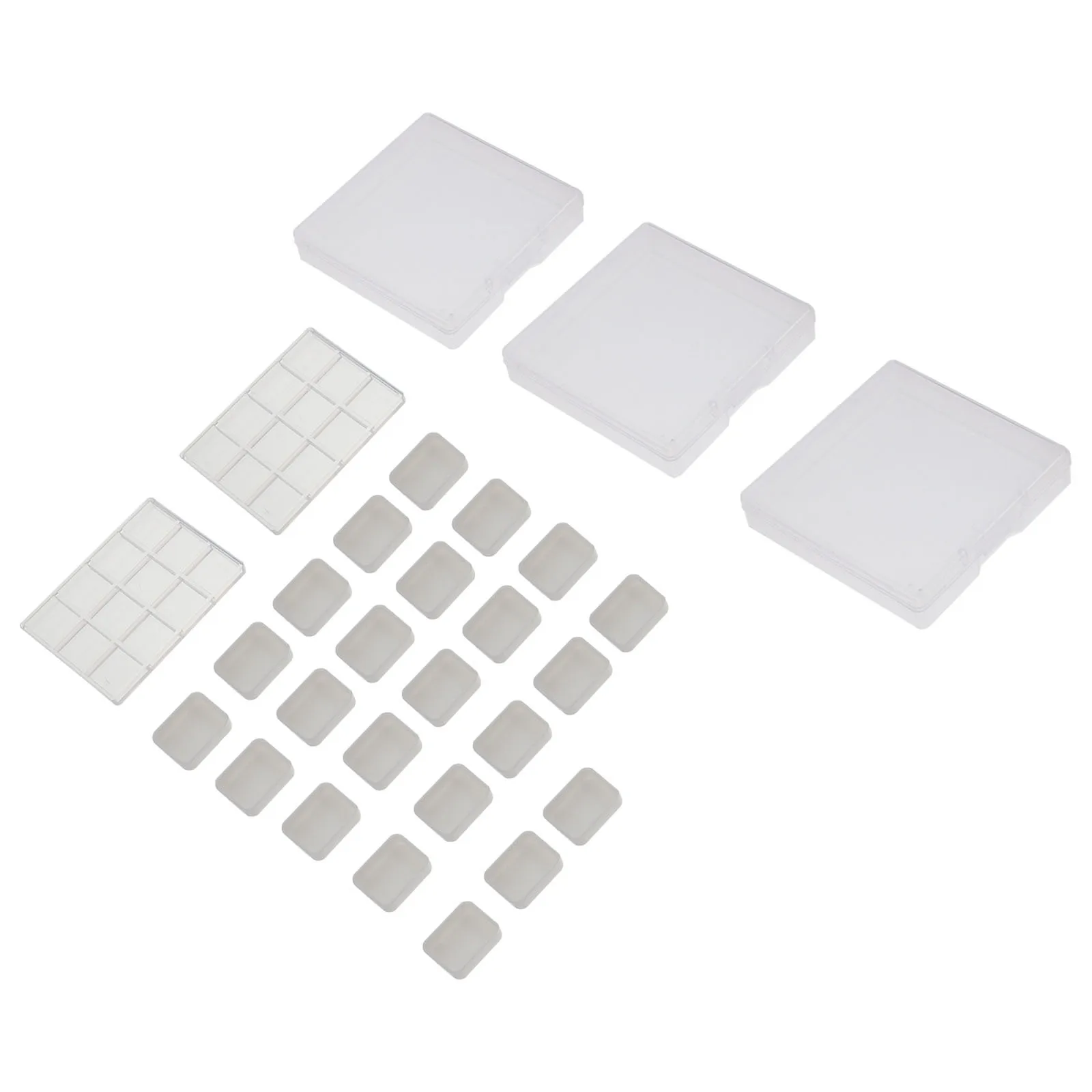 

25Pcs Watercolor Pigment Storage Box Practical Plastic Paint Case Portable for Watercolor Oil Gouache Painting Artist