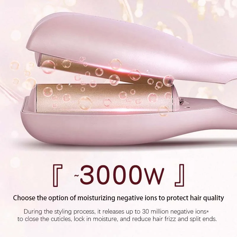 أدوات تصفيف الشعر المتعددة، مكواة تجعيد الشعر، عصا موجة، بكرة تجعيد الشعر الوردي