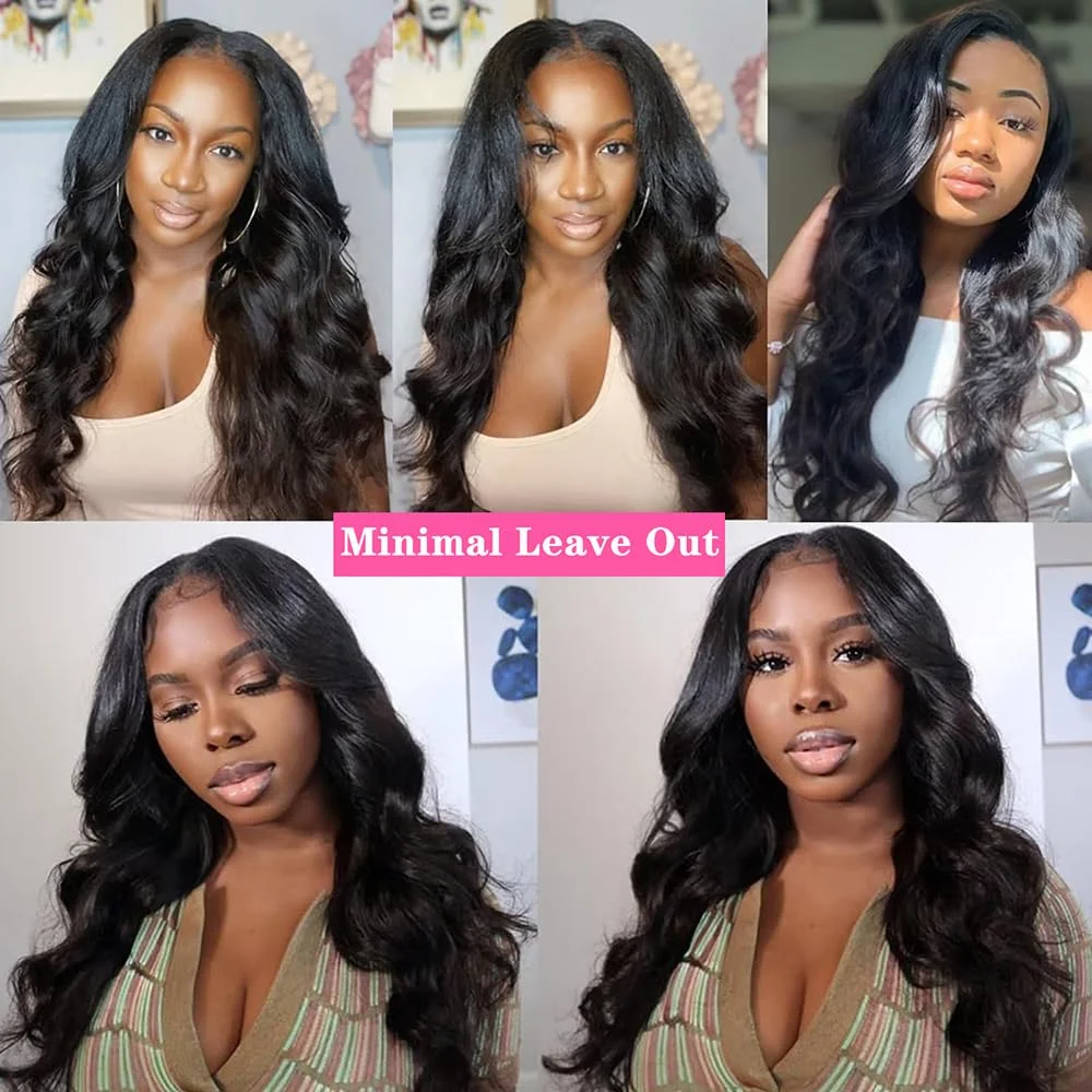 V Part Wig Body Wave Human Hair Wigs For Women Glueless Brazilian Natural Color 250 Density Machine Made V Shape Wigs 30 36 Inch image 4