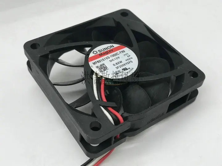 

SUNON MF60151V3-1000C-F99 DC 12V 0.62W 60x60x15mm 3-Wire Server Cooling Fan