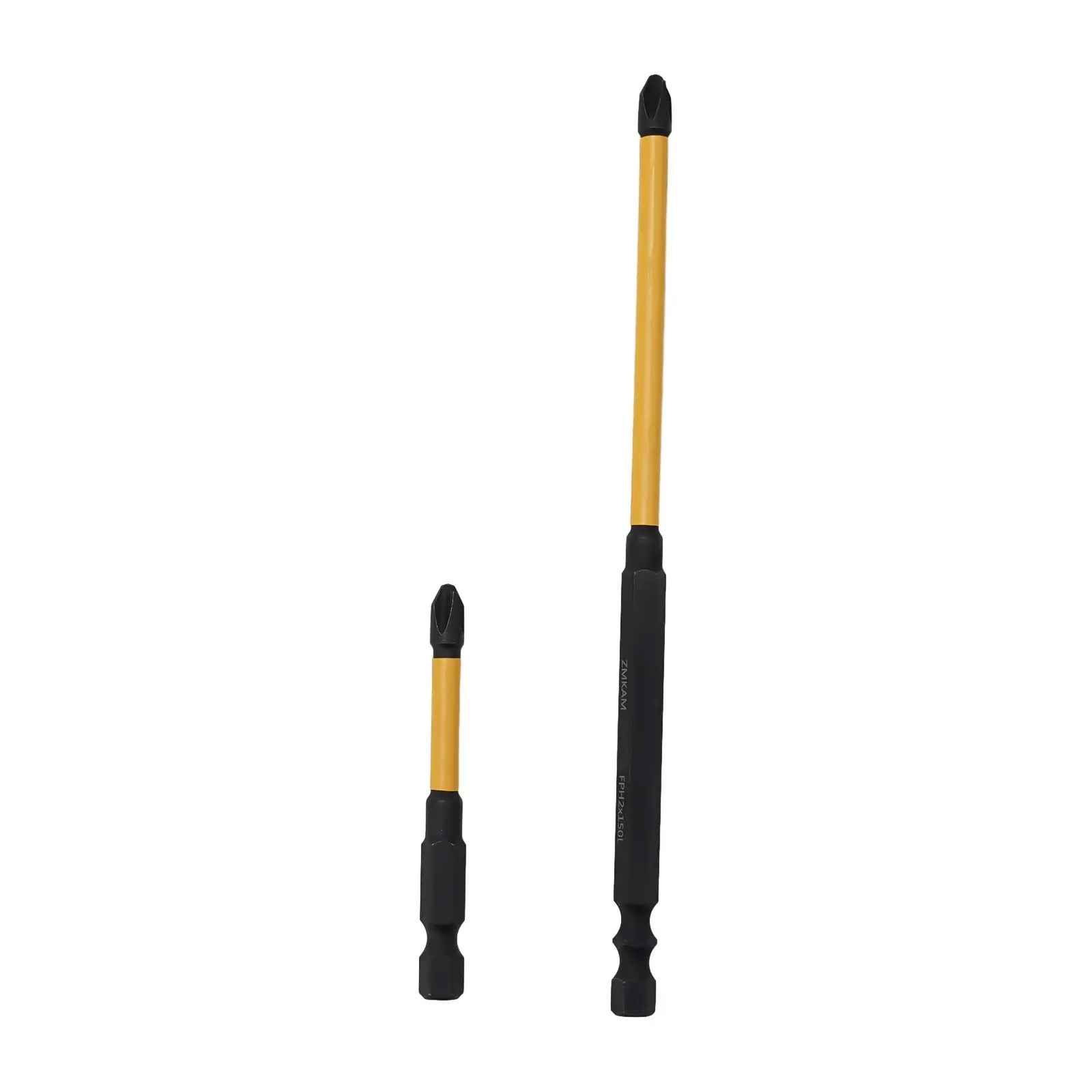 Professional Cross Impact Screwdriver Set, adequado para chaves de fenda elétricas e brocas, disponível em preto e amarelo