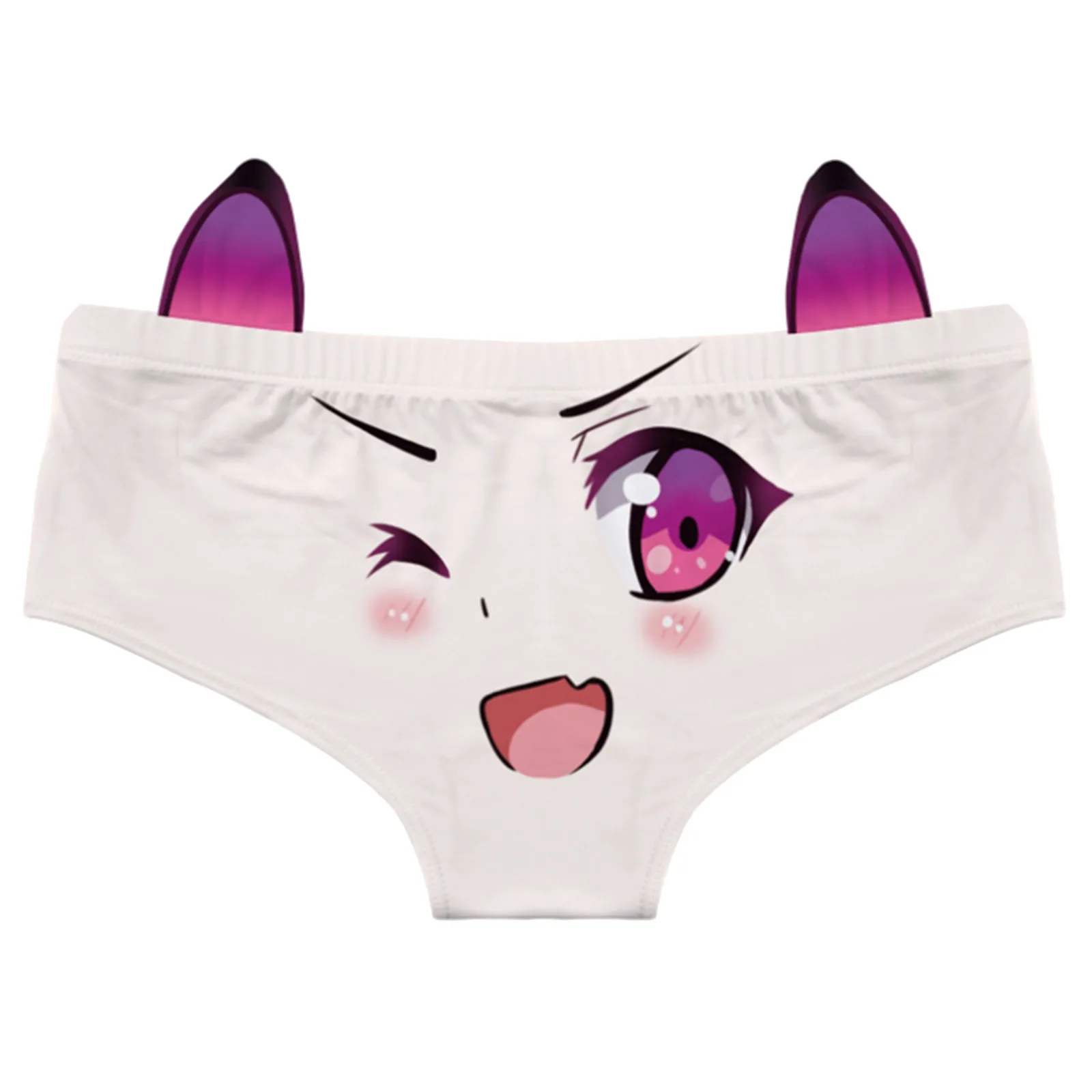 Cute 3d Ear Intimate Briefs Anime Panties Funny Underwear With Ears Lingerie Harajuku Kawaii Cotton Underwear Lolita Underpants