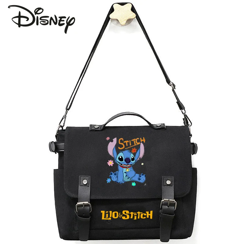 Disney Stitch New Women's Crossbody Bag Fashion High Quality Boys' Commuter Bag Cartoon Casual Large Capacity Women's Handbag