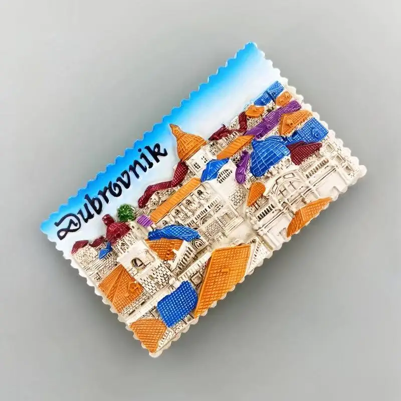 ديكورات إبداعية ثلاثية الأبعاد مرسومة يدويًا وملصقات ثلاجة مغناطيسية لإحياء سياحة المدينة القديمة في دوب #4